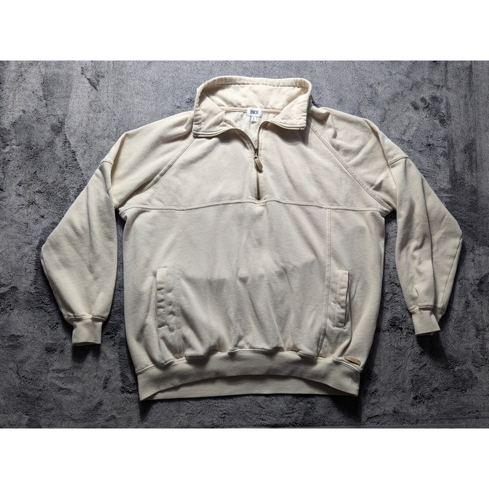 BKE Long Sleeve 1/4 Zip Pullover Women's Size Small Beige